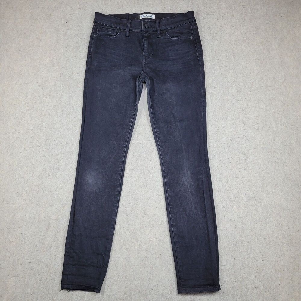Madewell Skinny Skinny Jeans Womens 28 Black Denim 28x27 Mid Rise
